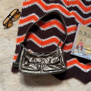 SOLD / Bronze baggu pocket shoulder bag
